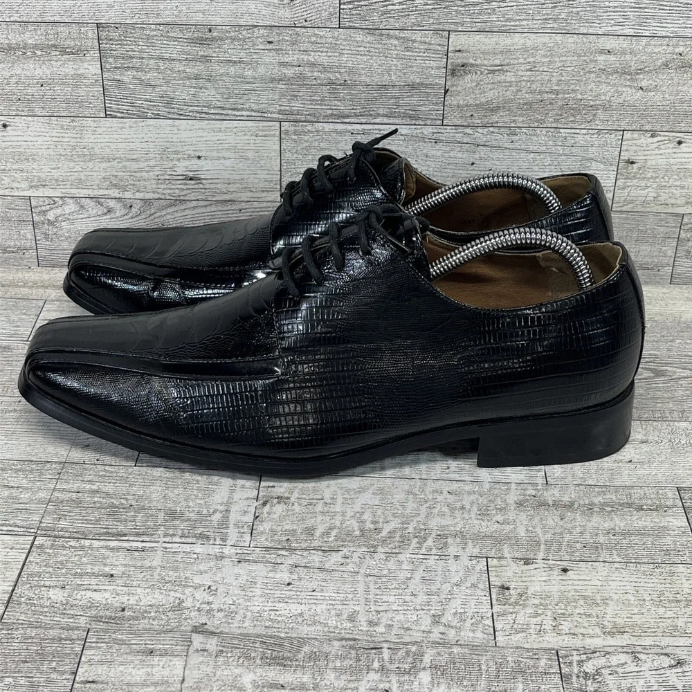 Izak Matalini Moda Italiana Black Dress Shoes Men Size‎ 11